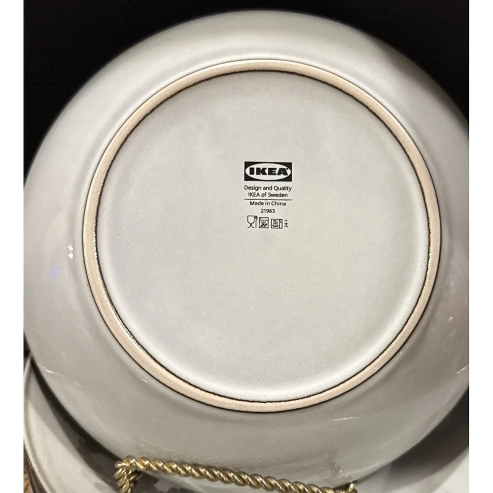 IKEA‎ Of Sweden Stoneware Set Of 4 Pasta Bowls Bowl 8 Inch Grayish Brown 21963